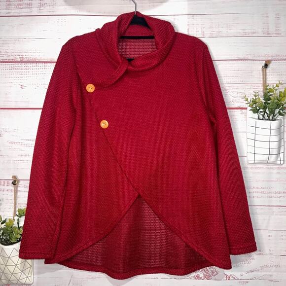 Women’s Cowl Neck Tulip Hem Sweater | Please Read Description - Picture 1 of 4